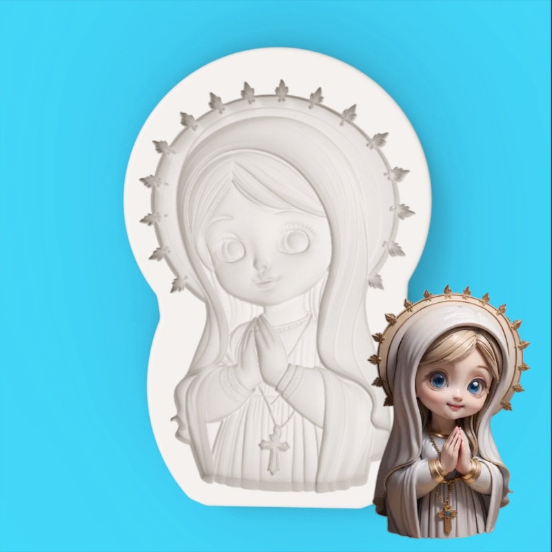 Kitchen Baking Molds - 【Q Version Saintess Prayer Statue Silicone