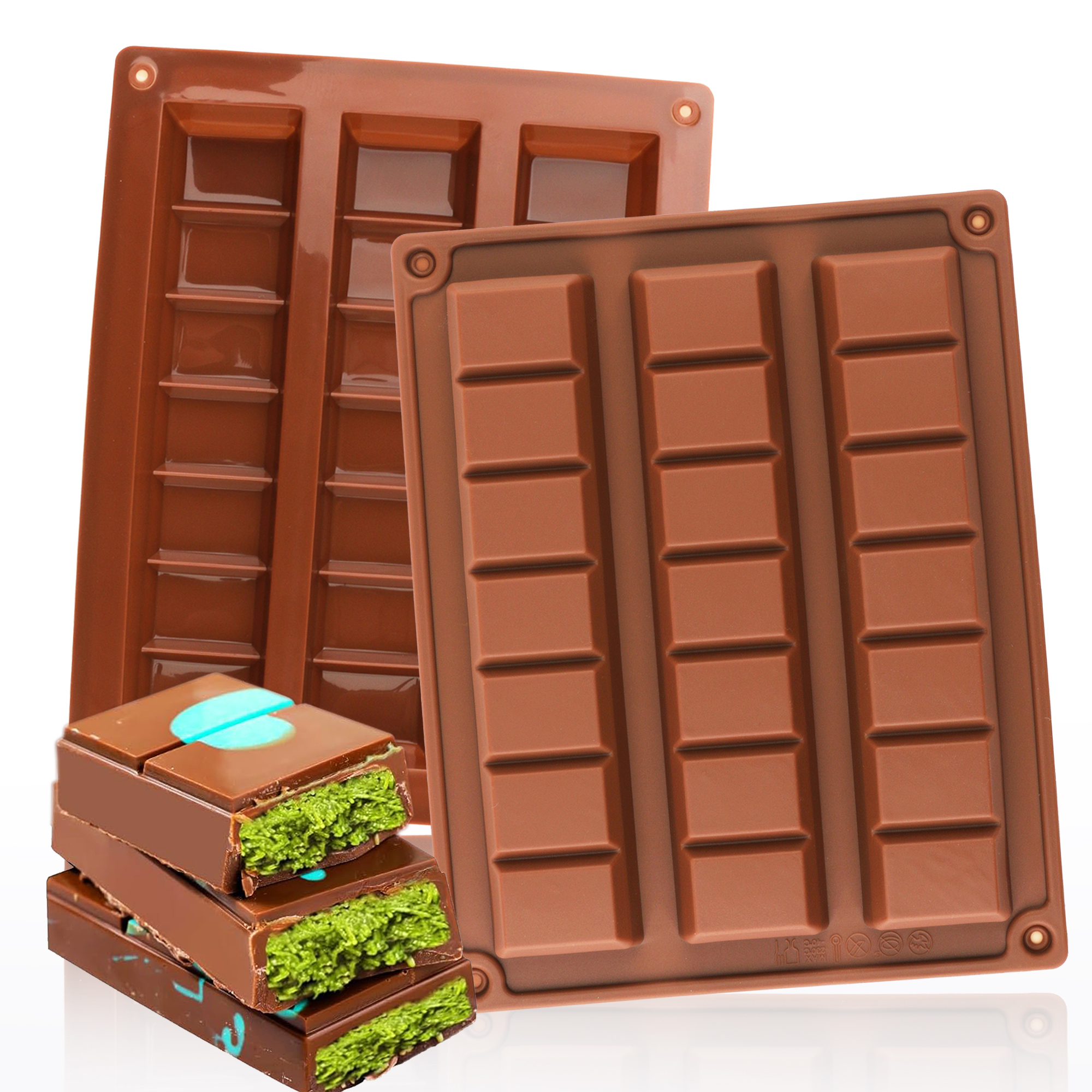 Kitchen Baking Molds - 1pcs Silicone Dubai Block Chocolate Mold