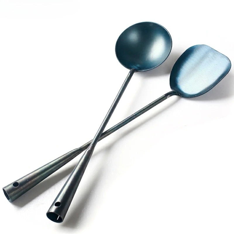 Kitchen Baking Utensil - Traditional Iron Wok Spatula Spoon Kitchen