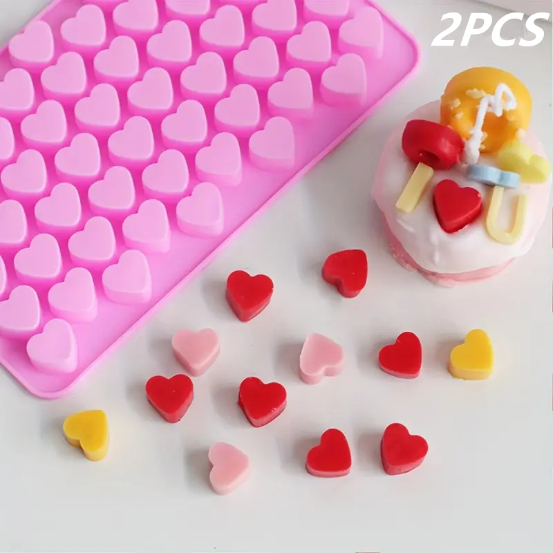 Kitchen Appliances For Baking - 55 Mini Heart Shapes Silicone Soap