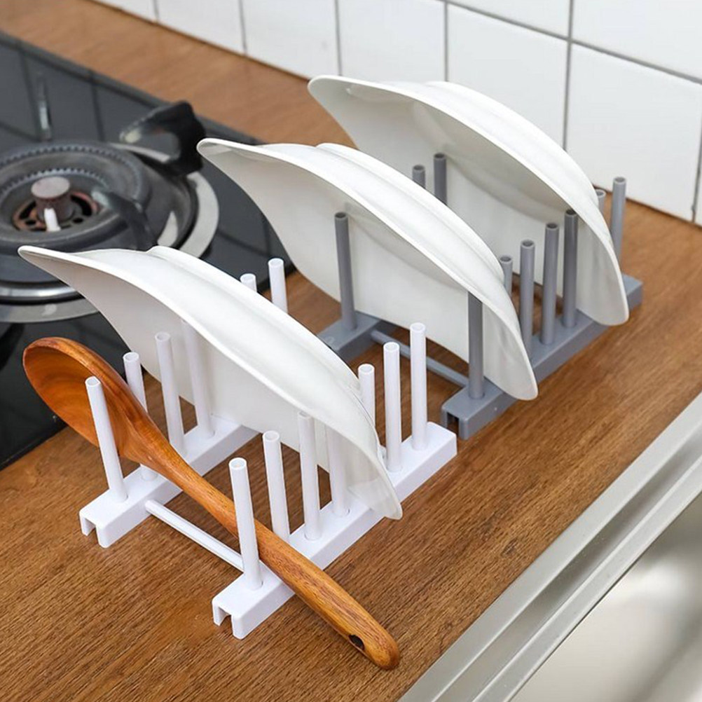 Kitchen Baking Cupboard - Grey Plastic Dish Rack Kitchen Storage