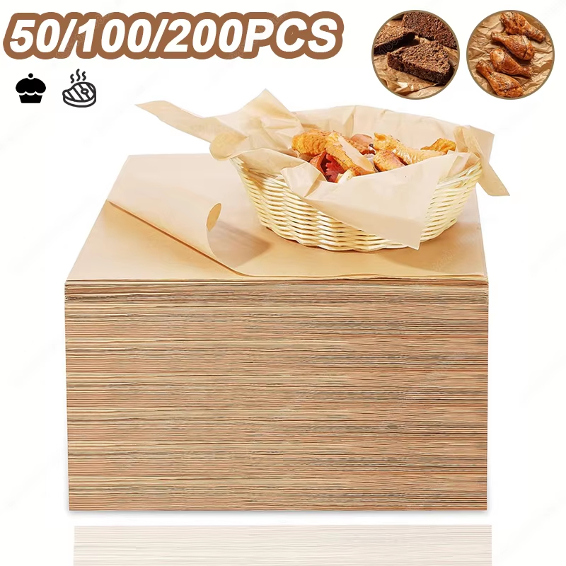 Kitchen Baking Cake - 50/100/200PCS Baking Paper Parchment Baking Sheet