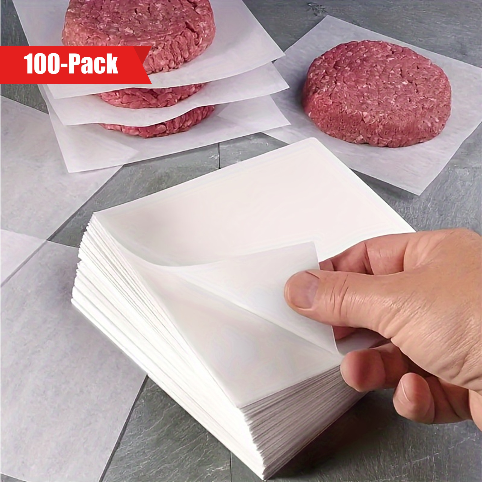 Kitchen Grade Baking Sheet - 100Pcs Food Grade Non Stick Burger