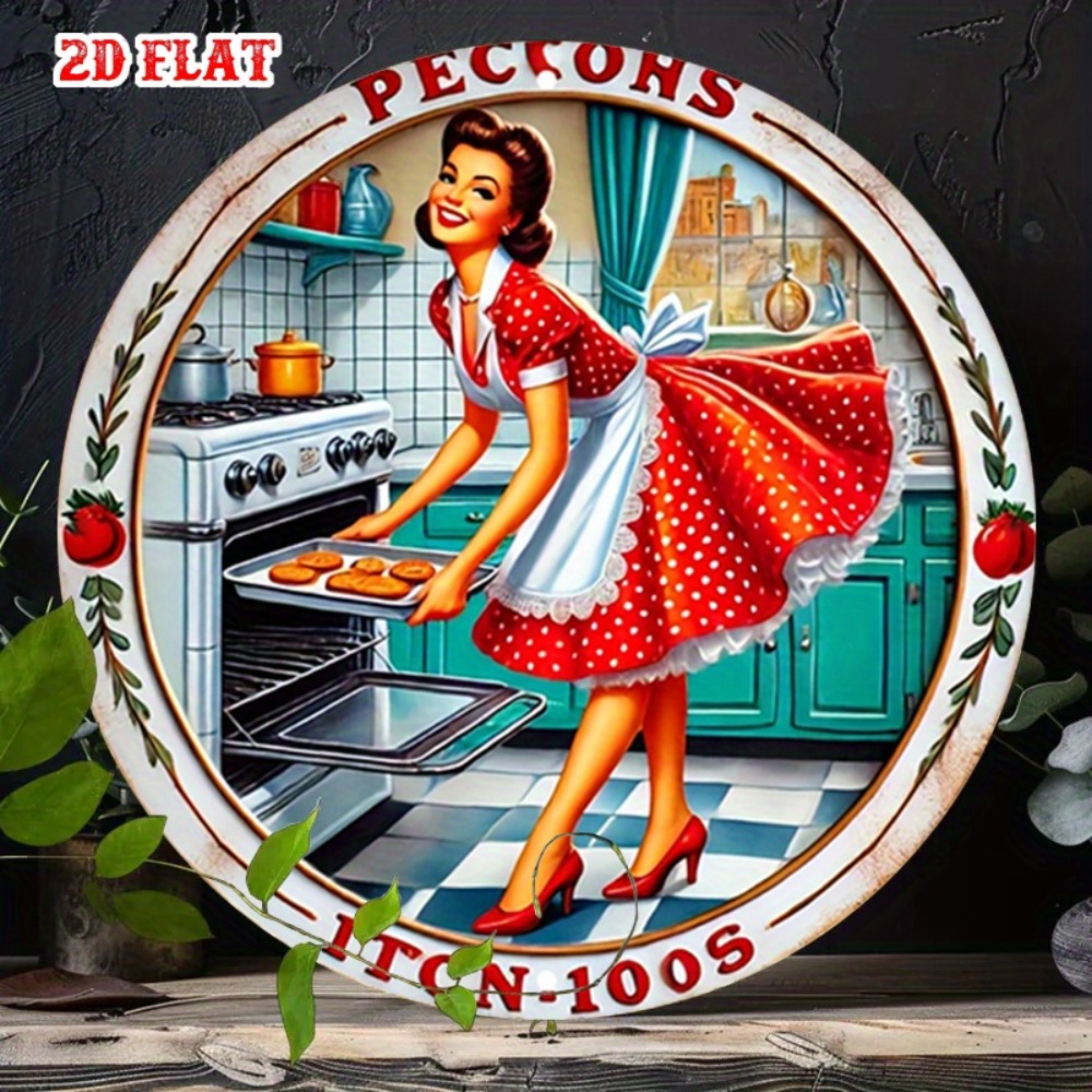 Kitchen Baking Wall Art - Vintage Metal Tin Sign - Retro