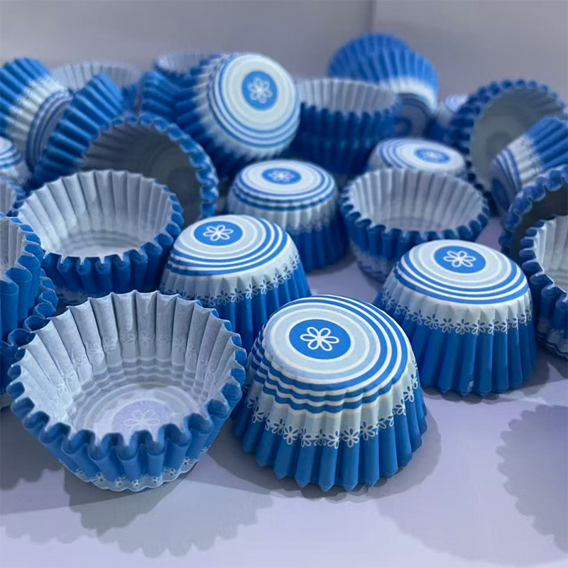 Kitchen Baking Cake - 200Pcs/500Pcs/1000Pcs Blue Flower Mini Cake Paper