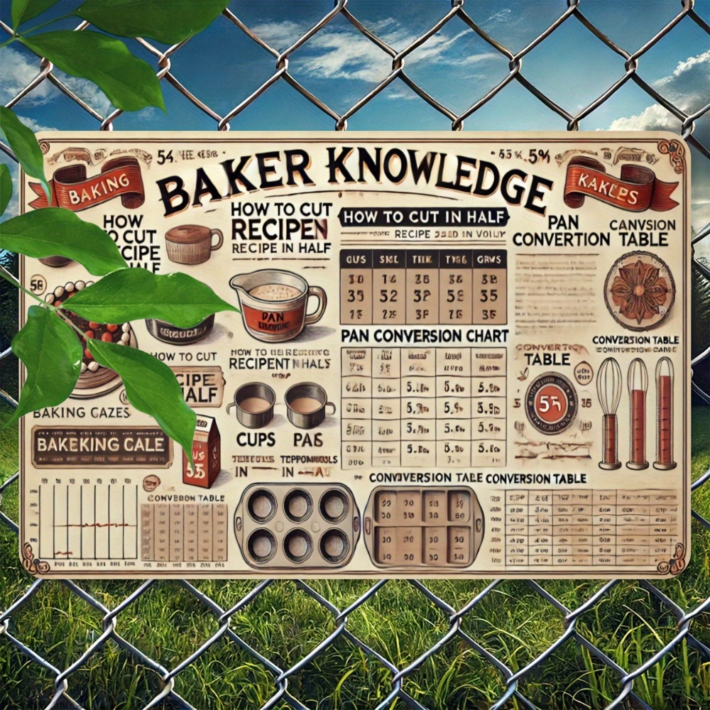 Kitchen Baking Wall Art - Vintage Metal Tin Sign Kitchen Wall