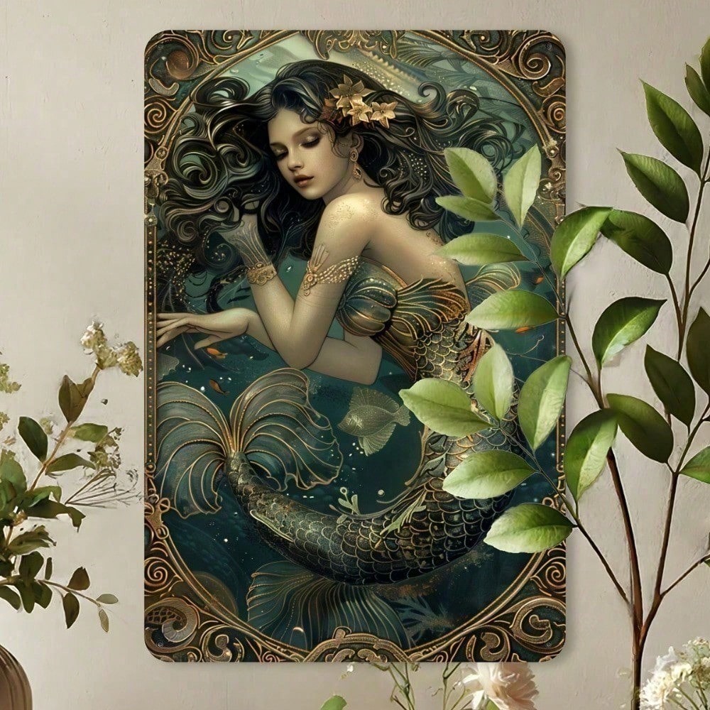 Kitchen Baking Wall Art - 2026 BAKE&BAY Vintage Mermaid Tin Sign