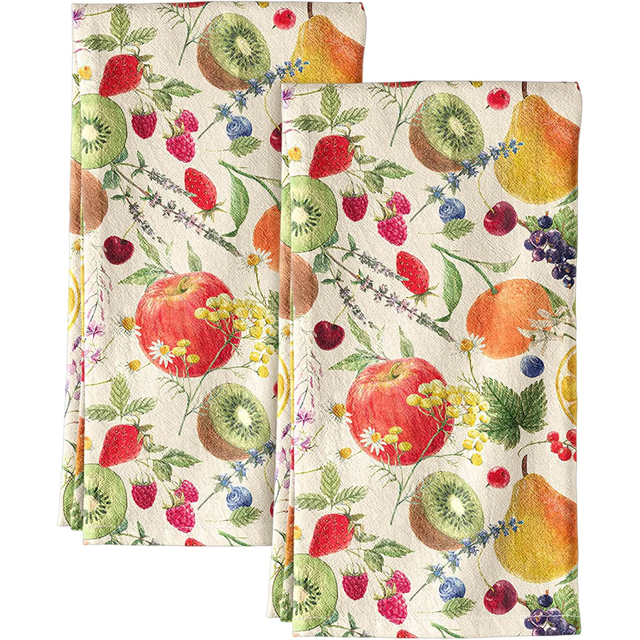 Kitchen Baking Must Haves - 2Pcs, Fruit Party Kitchen Towels, Best