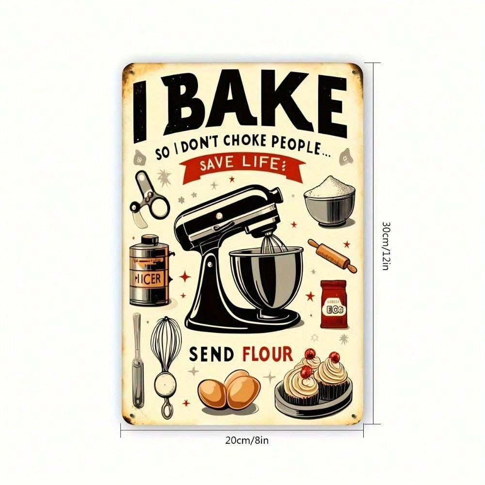 Kitchen Baking Wall Art - Vintage Aluminum 
