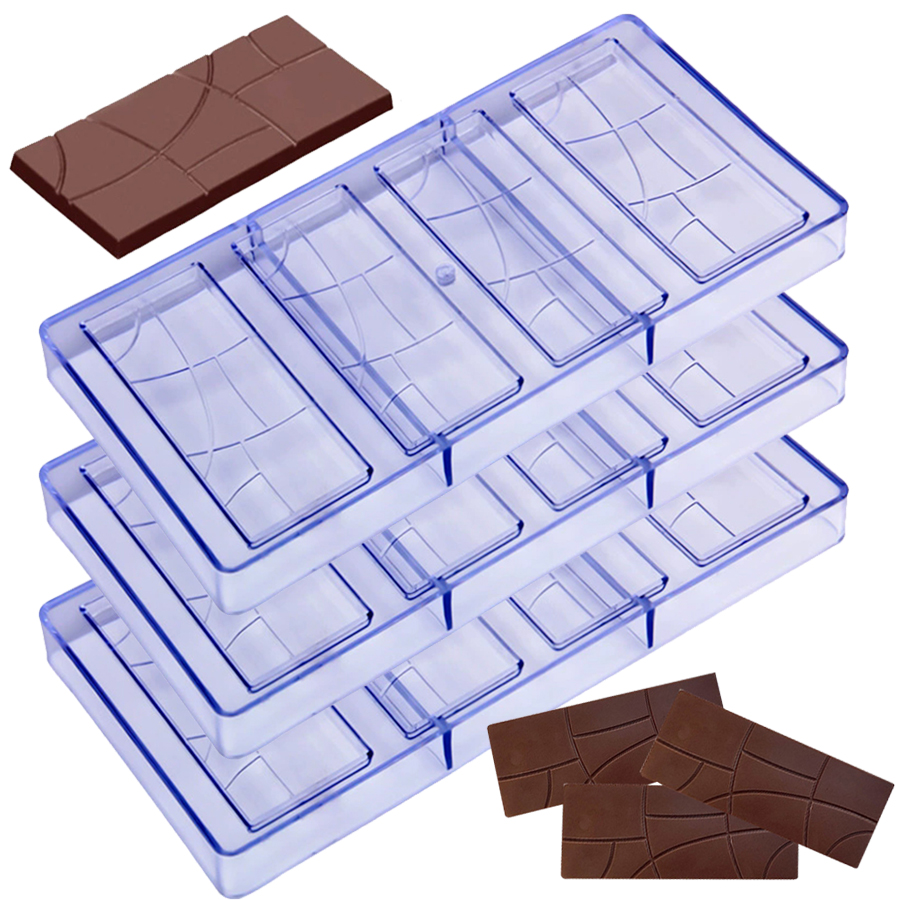 Kitchen Baking Cake - 4-Hole Rectangular Grain Styles Transparent Plastic