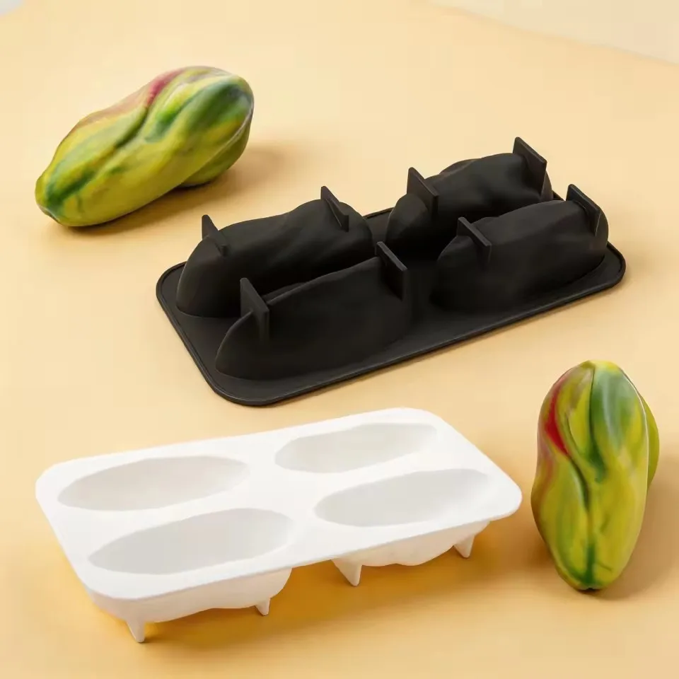 Baking Kitchen Design - 4 Cavity Pistachio Mousse Cake Mold