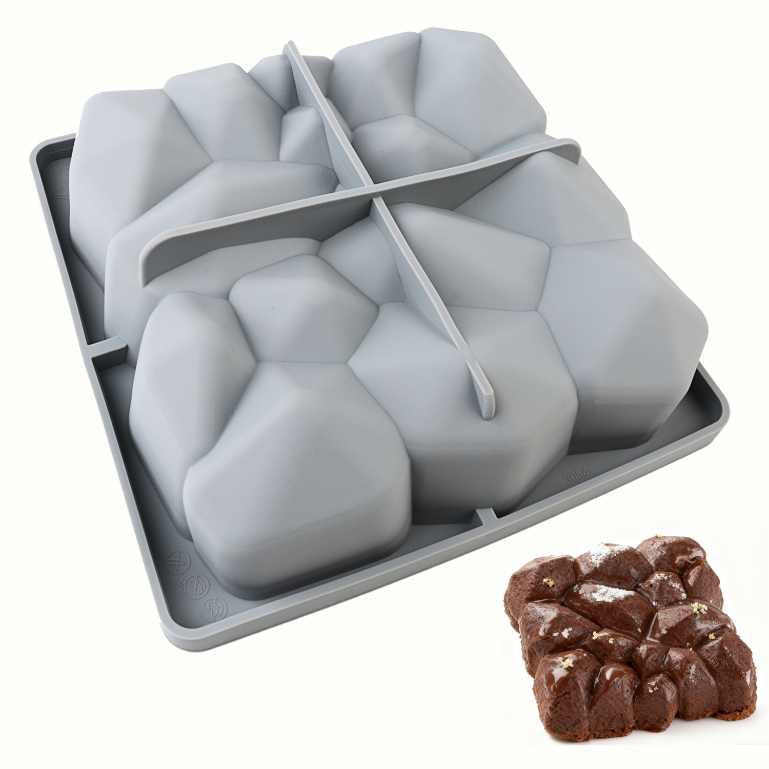 Kitchen Baking Must Haves - A Pack of Square Rock-Shaped Silicone