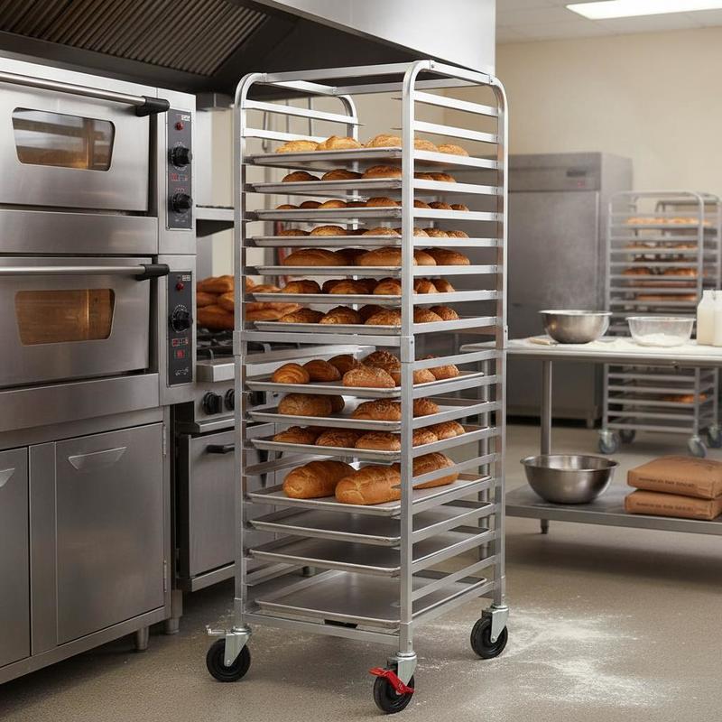 Kitchen Baking Trolley - Aluminum Sheet Pan Trolley 26