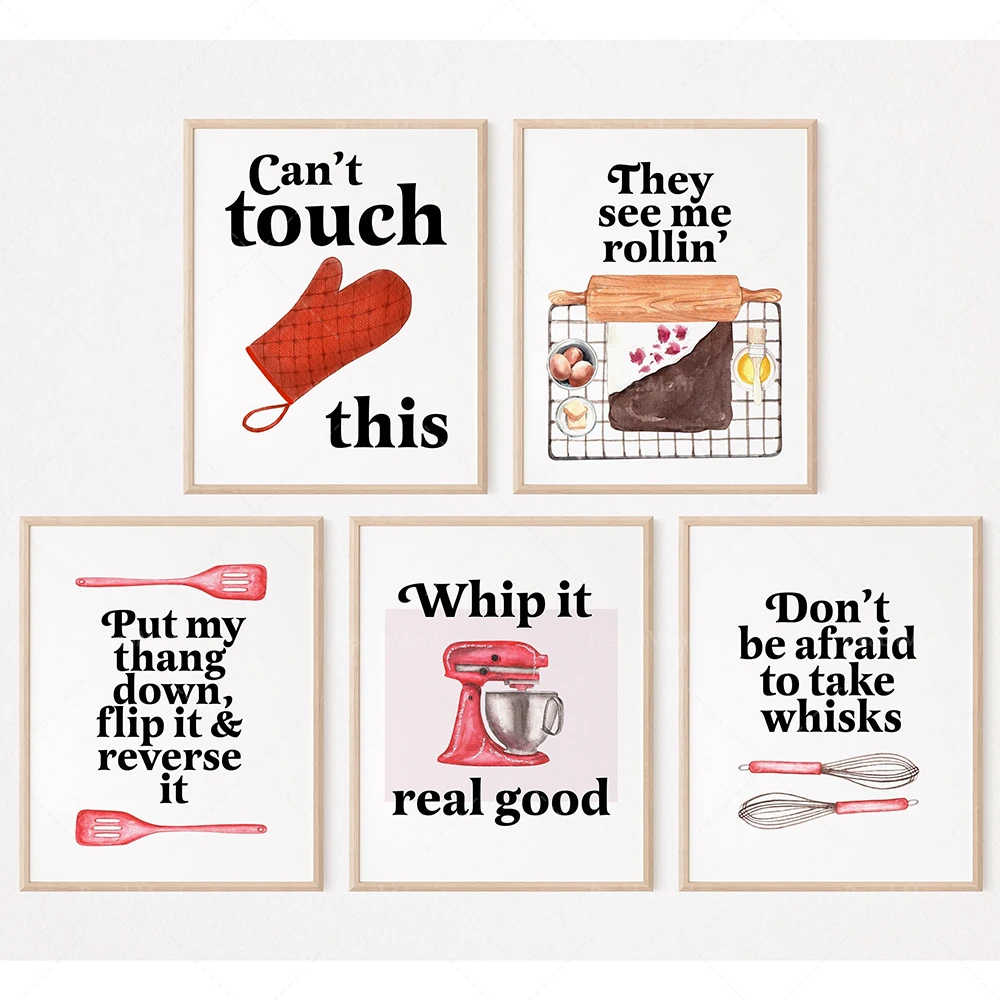 Funny Baking Quotes Posters, F – Kitchen Baking Wall Art recenzja i cena