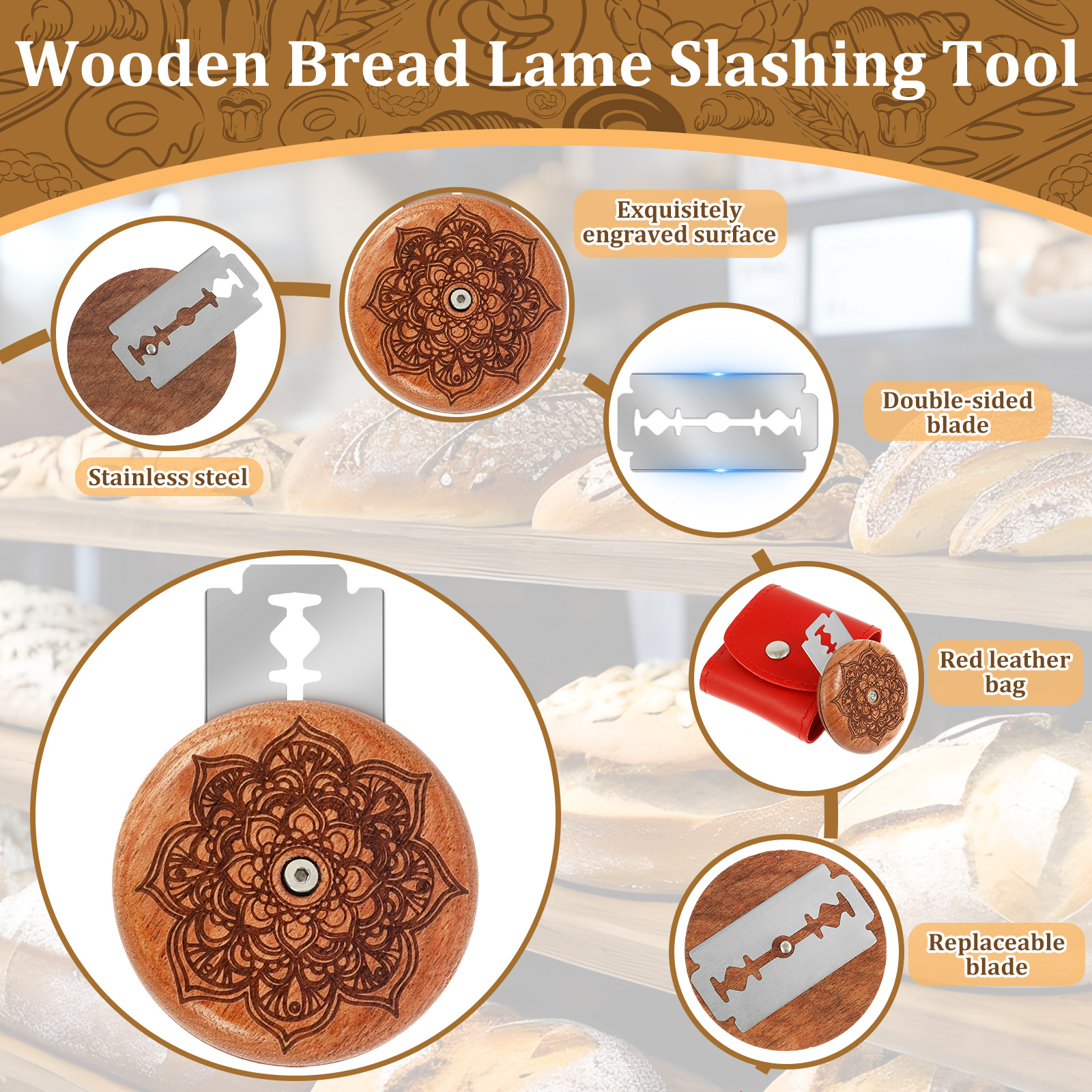 Wood Bread Lame Slashing Tool  – Bread Lame Scoring recenzja i cena