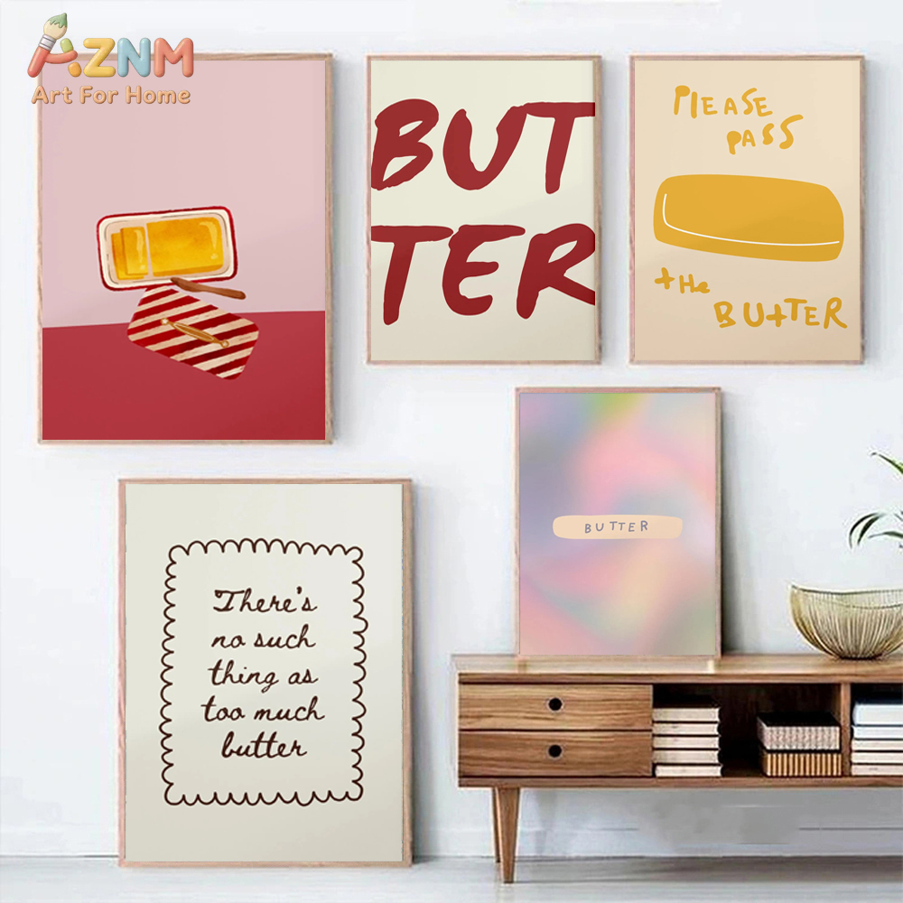 1pc Butter Poster Minimalist K – Kitchen Baking Wall Art recenzja i cena