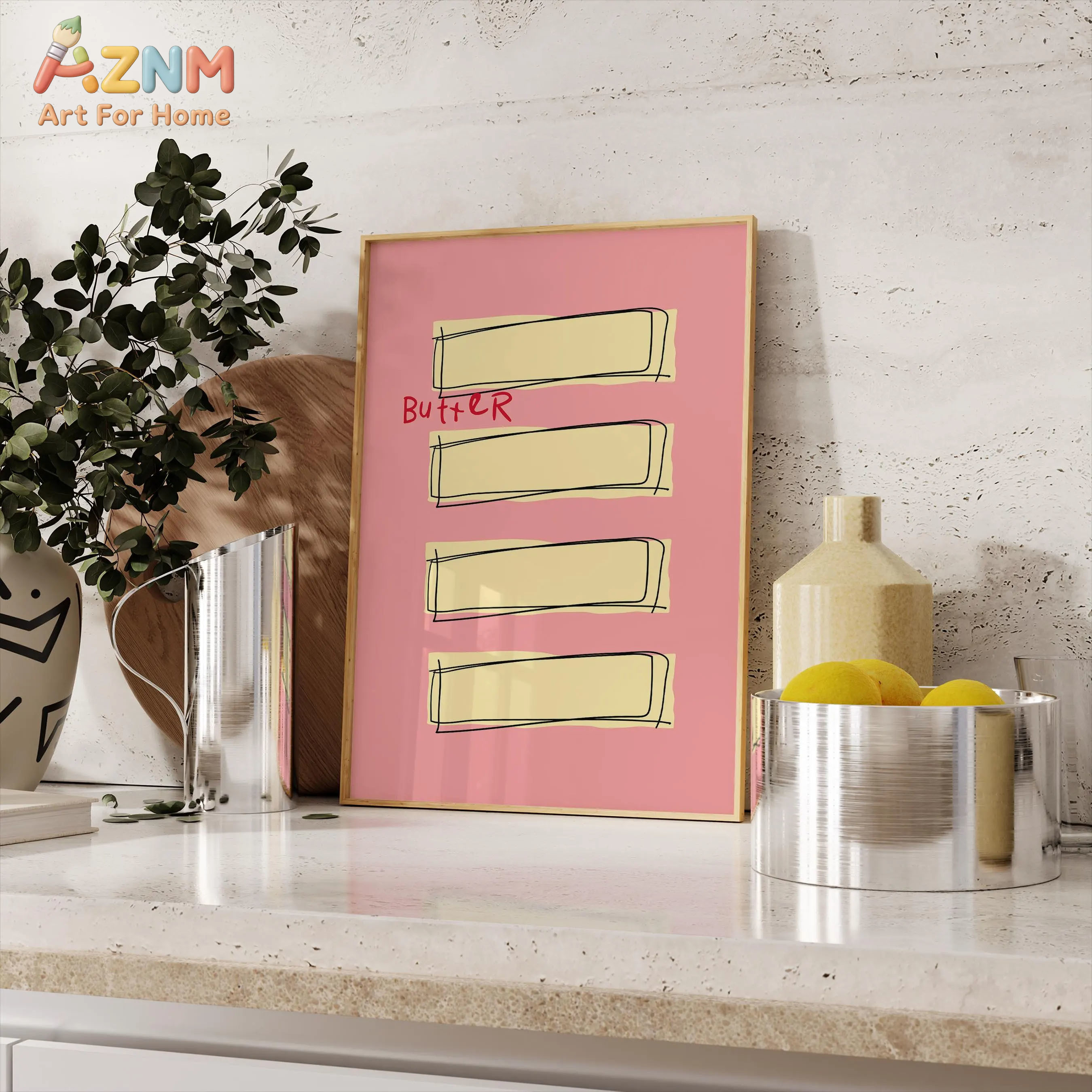 1pc Butter Poster Minimalist K – Kitchen Baking Wall Art recenzja i cena