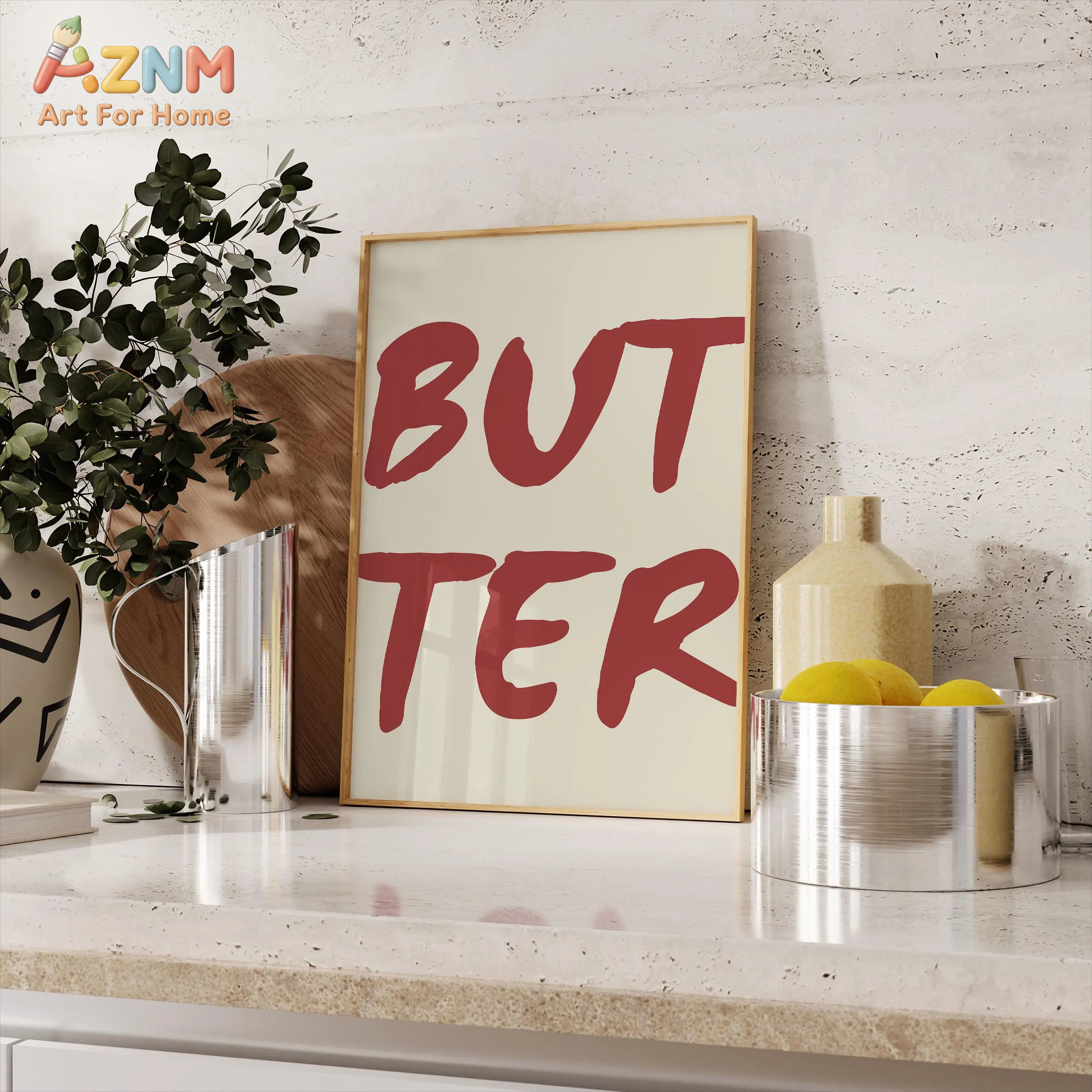 1pc Butter Poster Minimalist K – Kitchen Baking Wall Art recenzja i cena