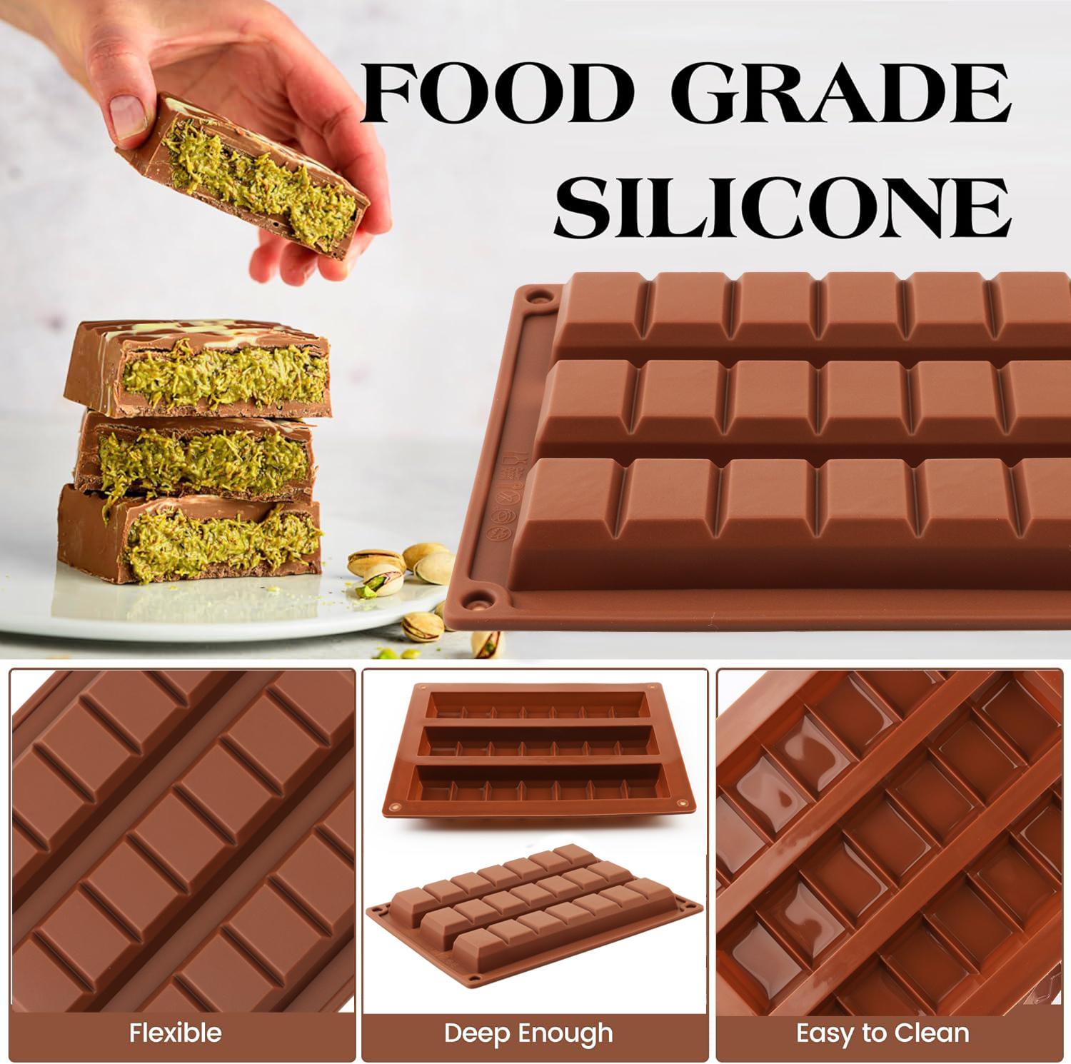 1pcs Silicone Dubai Block Choc – Kitchen Baking Molds recenzja i cena