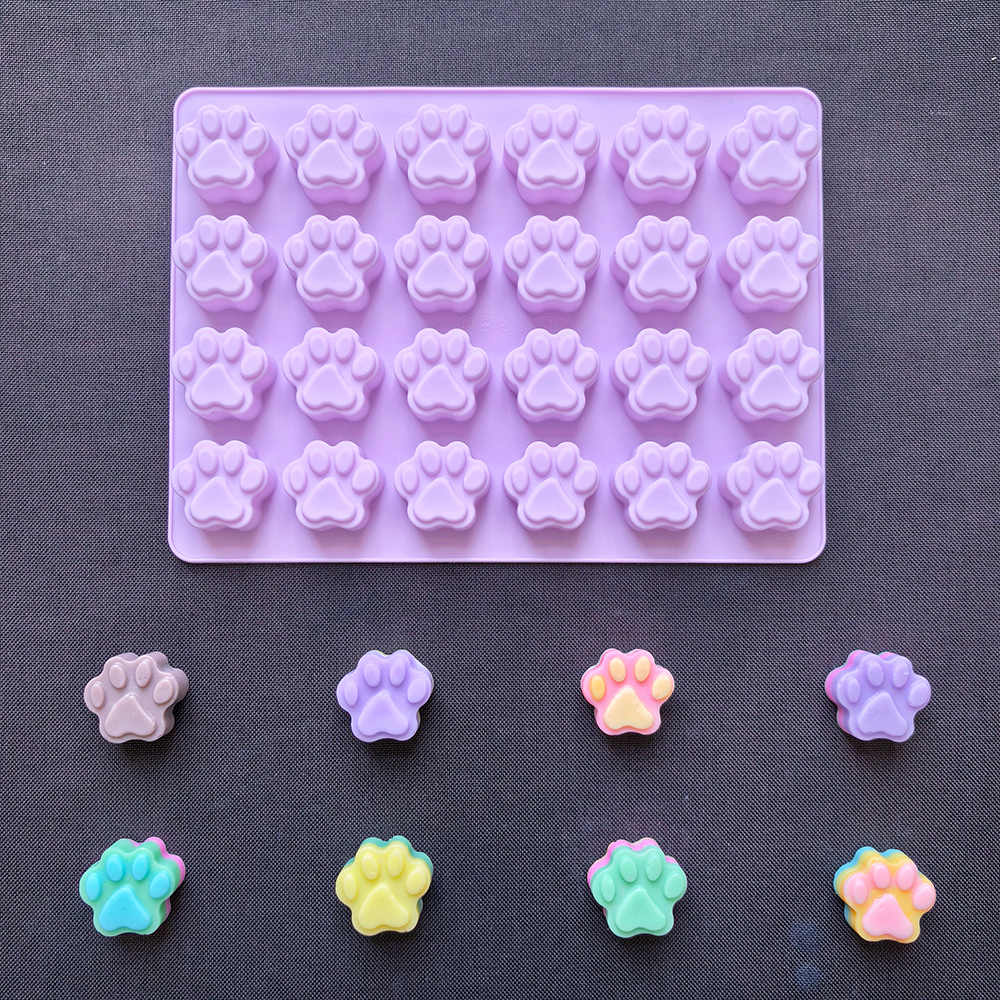 1pc 24 hole cat paw shaped cho – Kitchen Baking Molds recenzja i cena