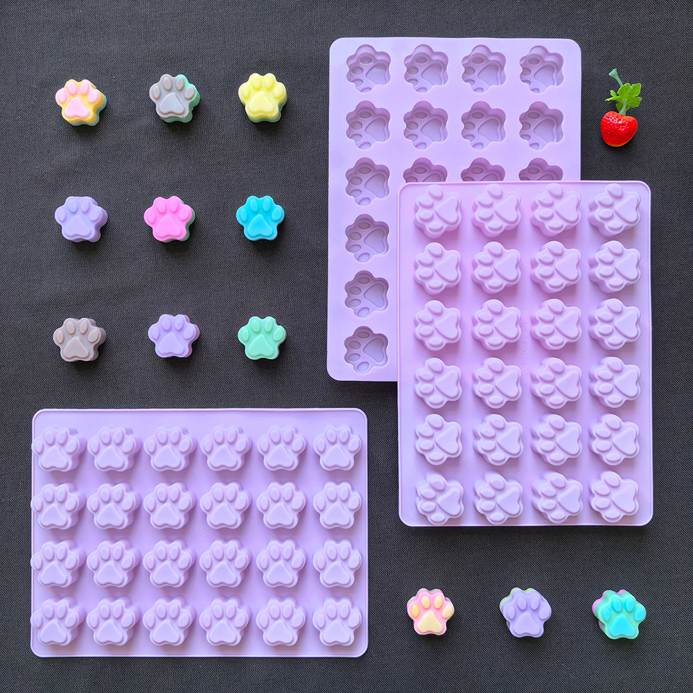 1pc 24 hole cat paw shaped cho – Kitchen Baking Molds recenzja i cena
