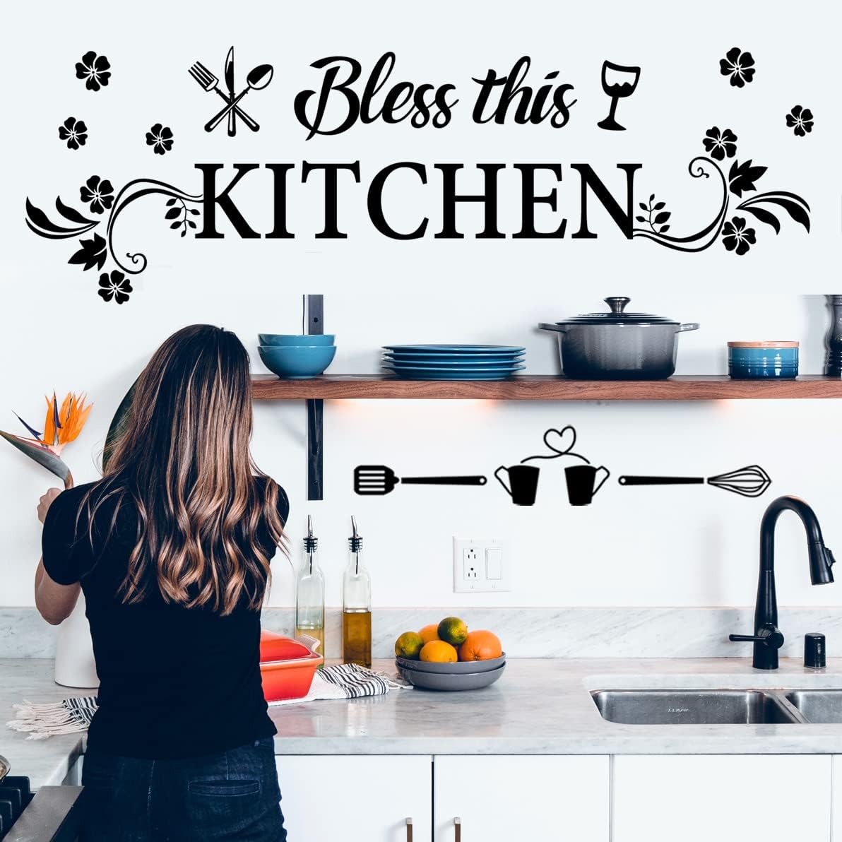 Bless This Kitchen Wall Decal  – Kitchen Baking Wall Art recenzja i cena