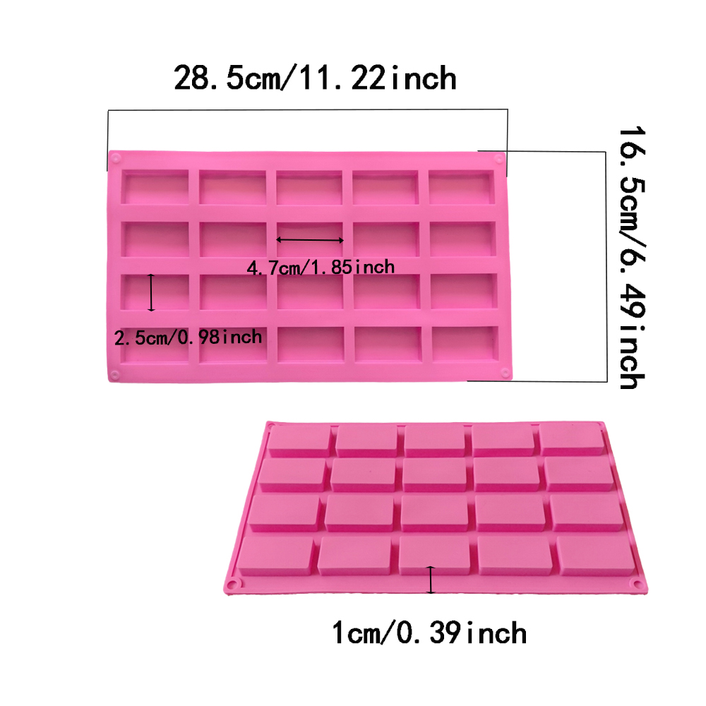 1pc 20 cavity rectangular sili – Kitchen Baking Molds recenzja i cena