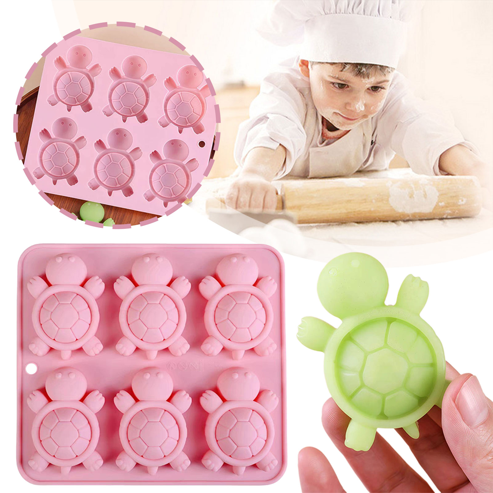Turtles Ice Tray 3D Tortoises  – Kitchen Appliances For Baking recenzja i cena