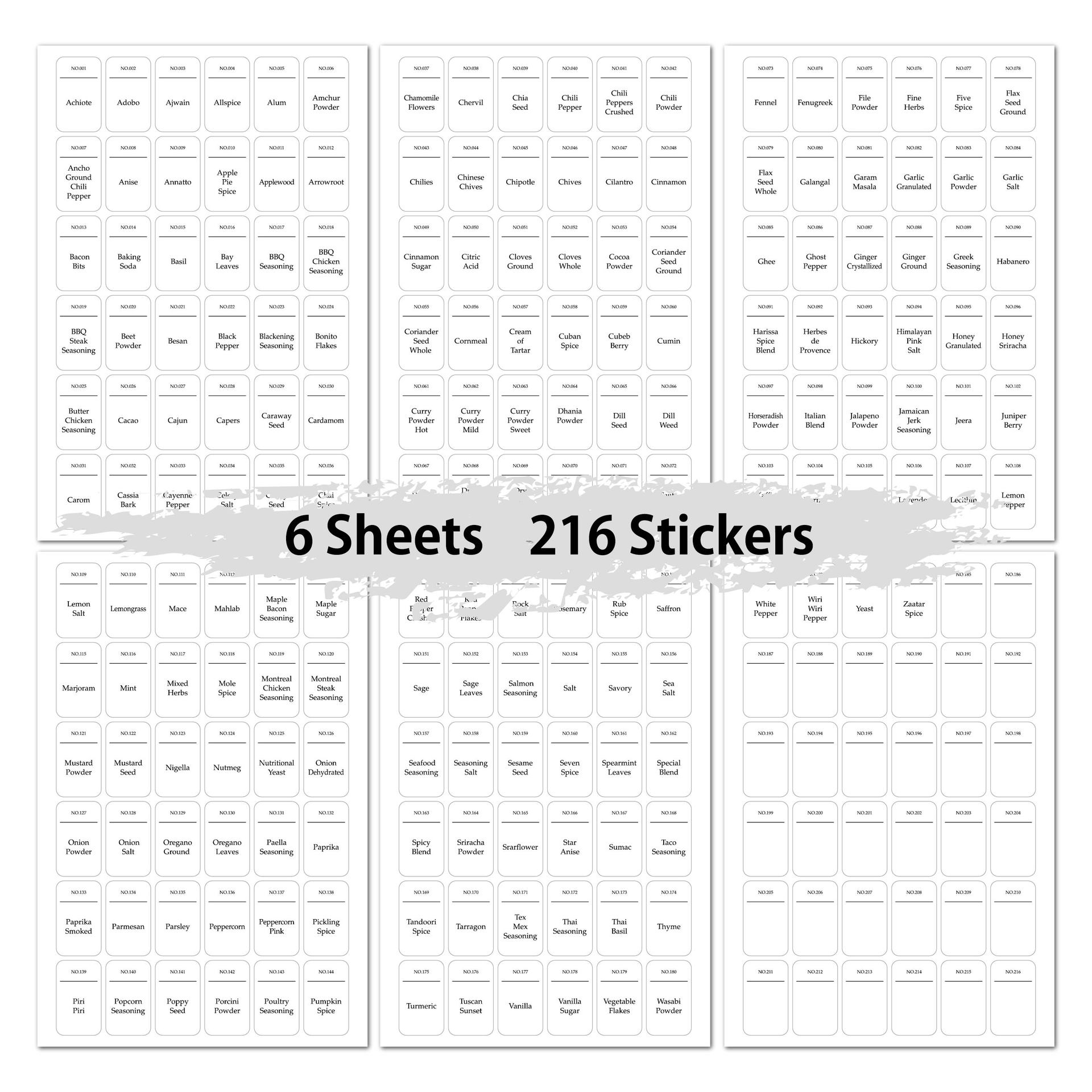 216pcs Kitchen Spice Jar Label – Kitchen.Baking Labels recenzja i cena