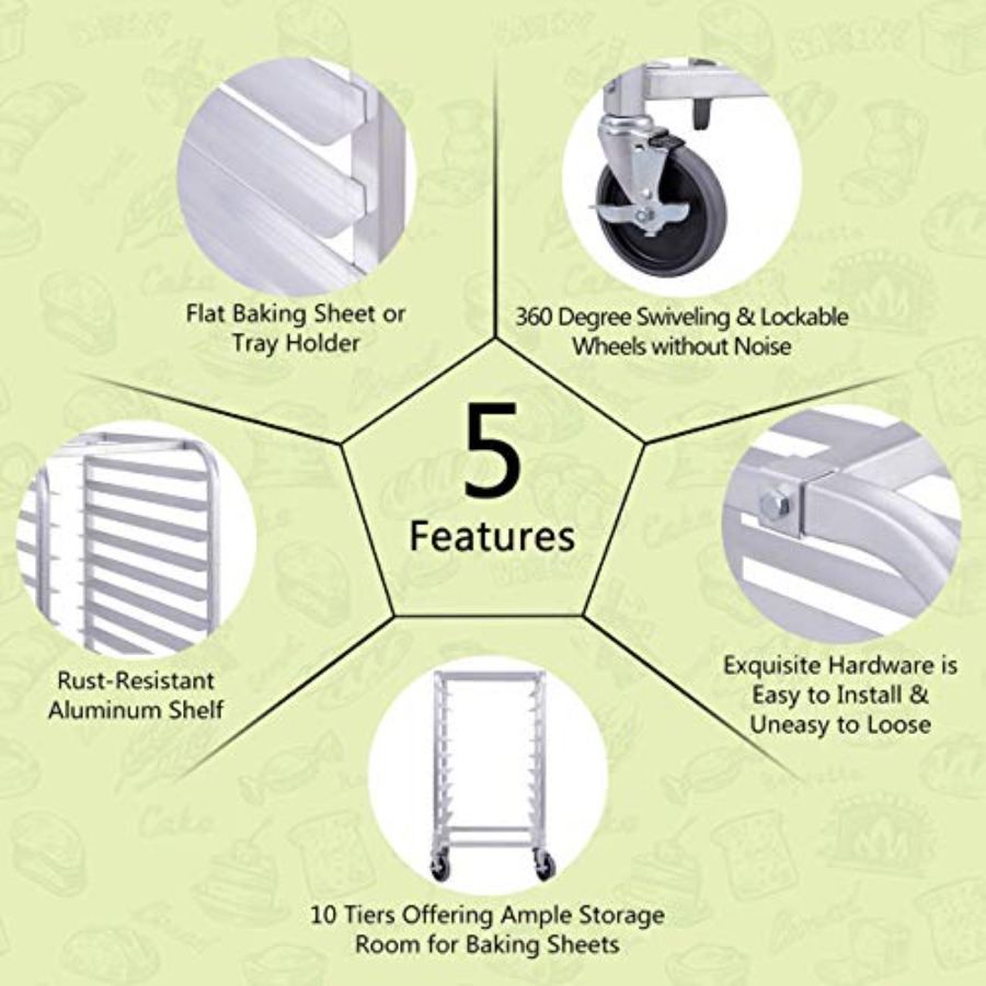 Commercial kitchen bakery rack – Kitchen Baking Trolley recenzja i cena