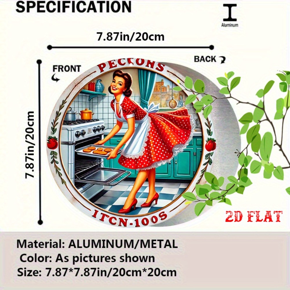 Vintage Metal Tin Sign - Retro – Kitchen Baking Wall Art recenzja i cena
