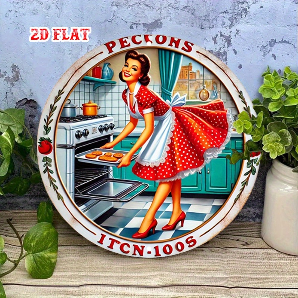 Vintage Metal Tin Sign - Retro – Kitchen Baking Wall Art recenzja i cena