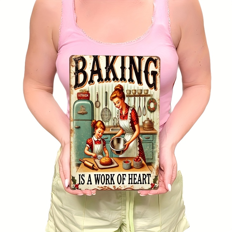Vintage Style Iron Sign Baking – Kitchen Baking Wall Art recenzja i cena
