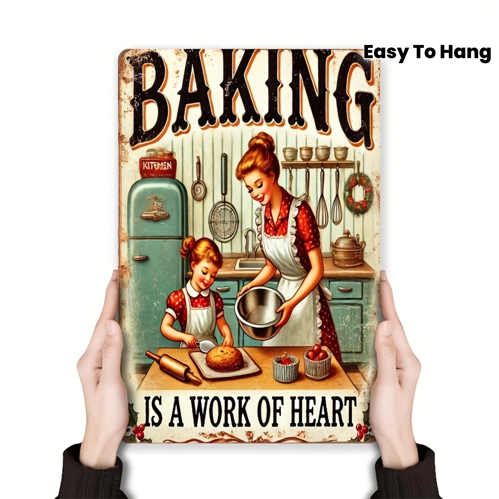 Vintage Style Iron Sign Baking – Kitchen Baking Wall Art recenzja i cena