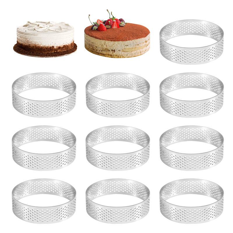 10Pcs Circular Tart Rings with – Kitchen Baking Cake recenzja i cena