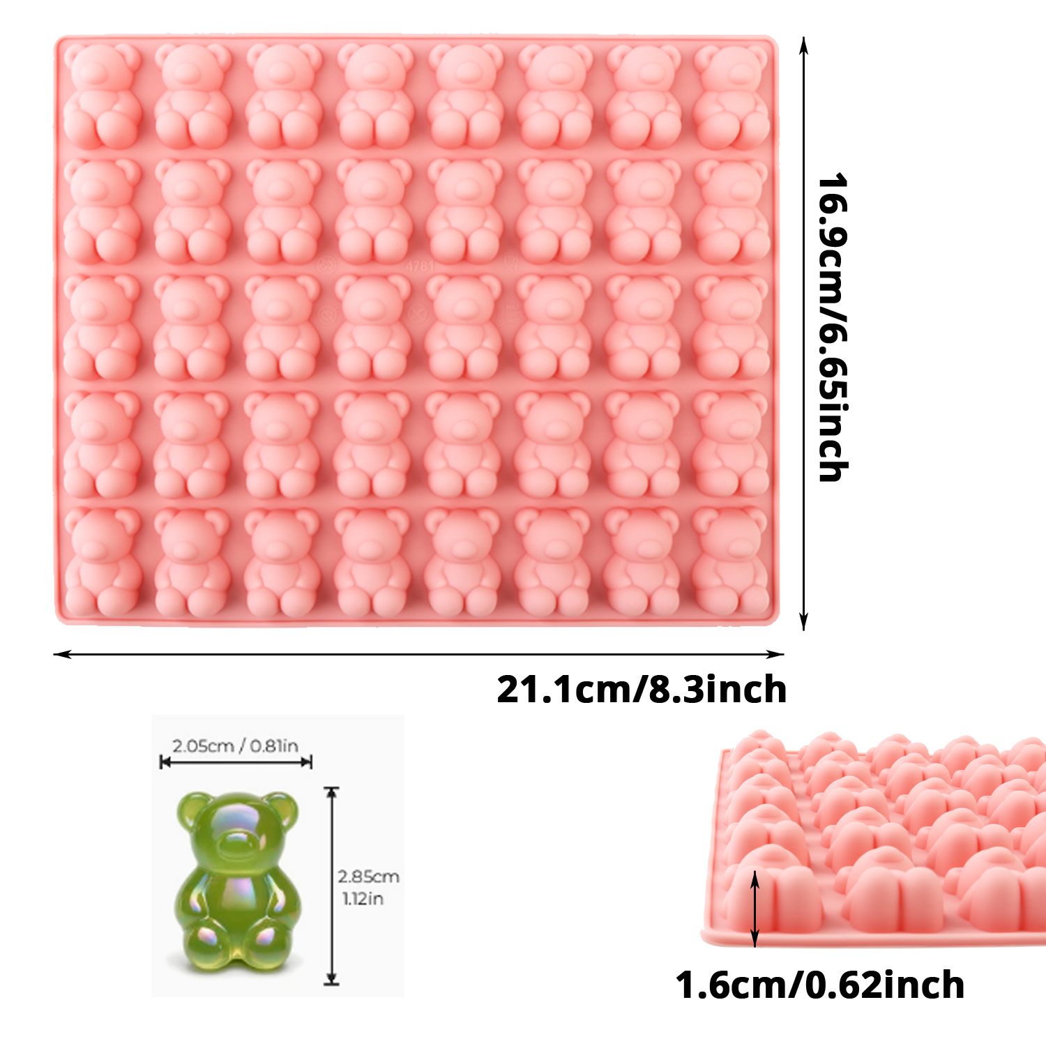 40-Piece Bear-Shaped Silicone  – Kitchen Baking Molds recenzja i cena