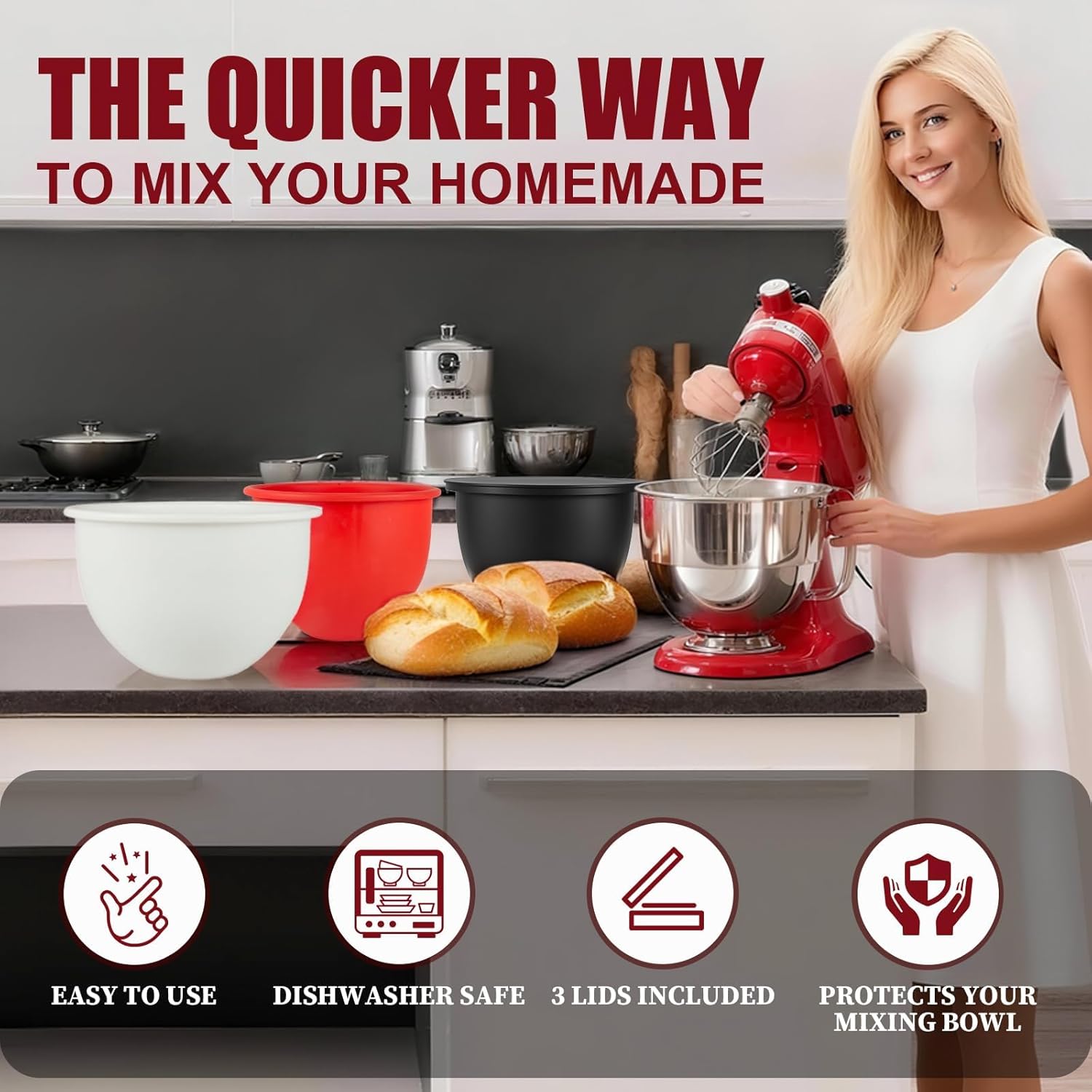 Silicone Bowl Liners for Kitch – Kitchen Baking Aid recenzja i cena