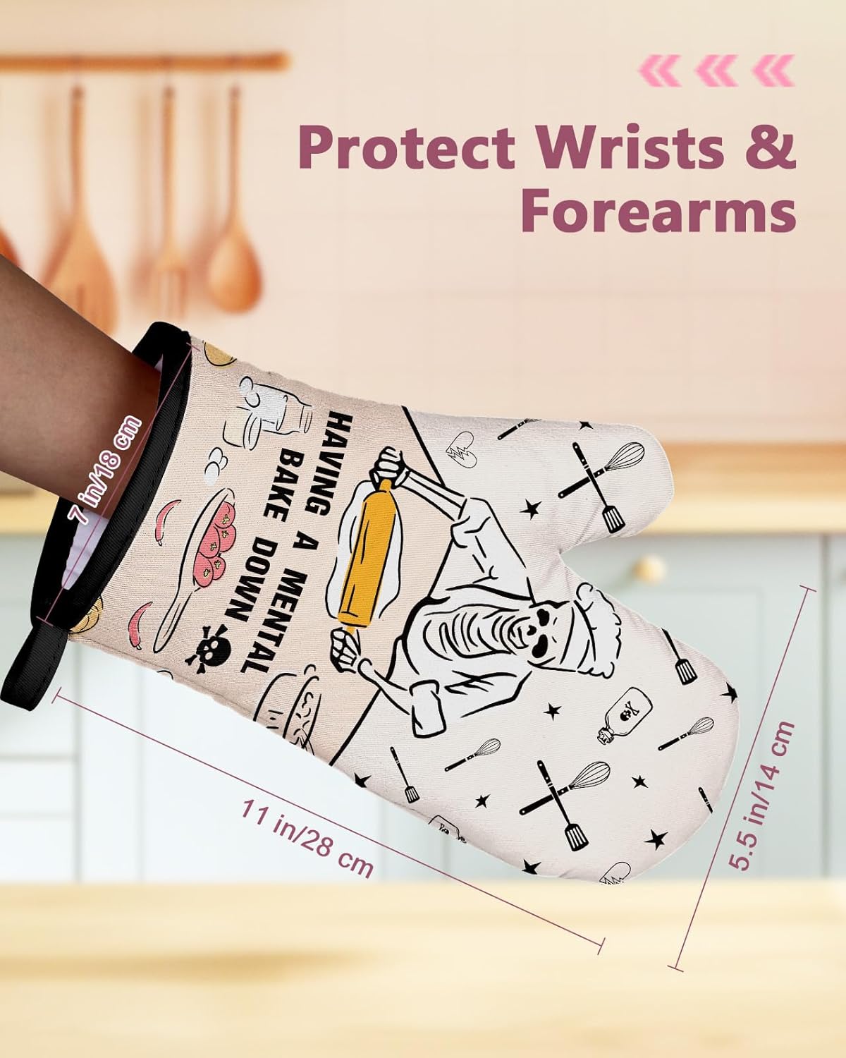 Funny Oven Mitts Heat Resistan – Baking Kitchen Design recenzja i cena