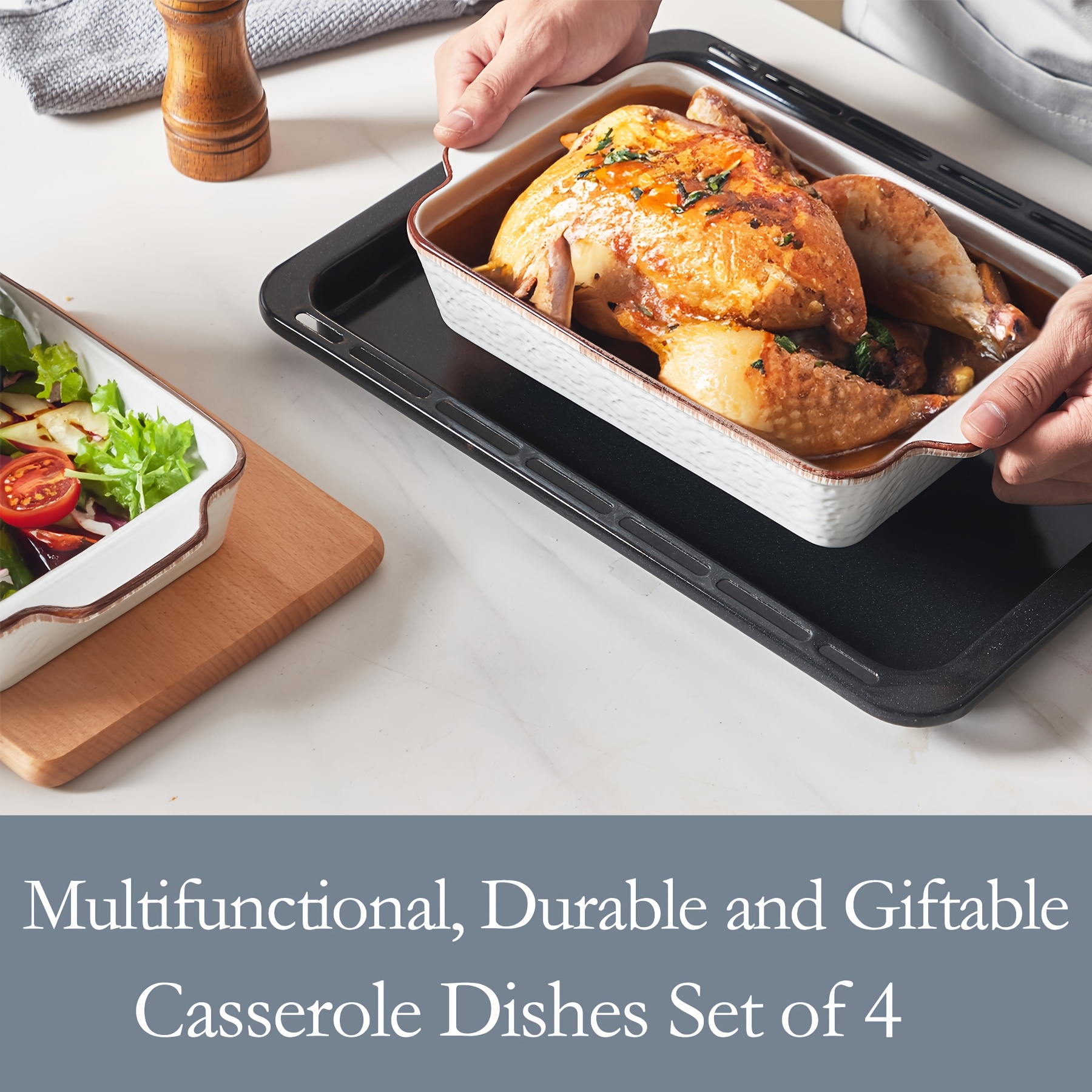 Ceramic Bakeware Set of 4, Por – Kitchen Baking Cake recenzja i cena