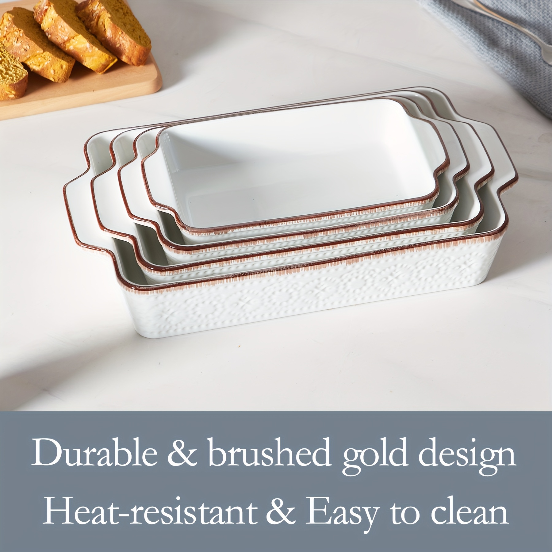 Ceramic Bakeware Set of 4, Por – Kitchen Baking Cake recenzja i cena