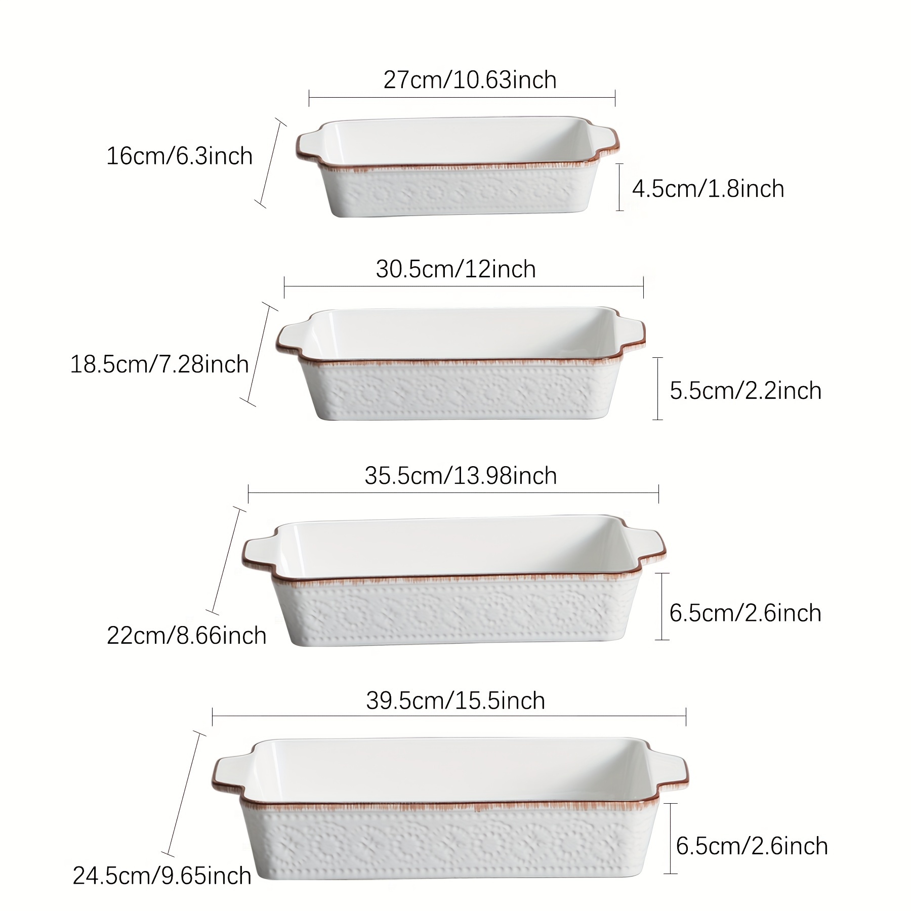 Ceramic Bakeware Set of 4, Por – Kitchen Baking Cake recenzja i cena