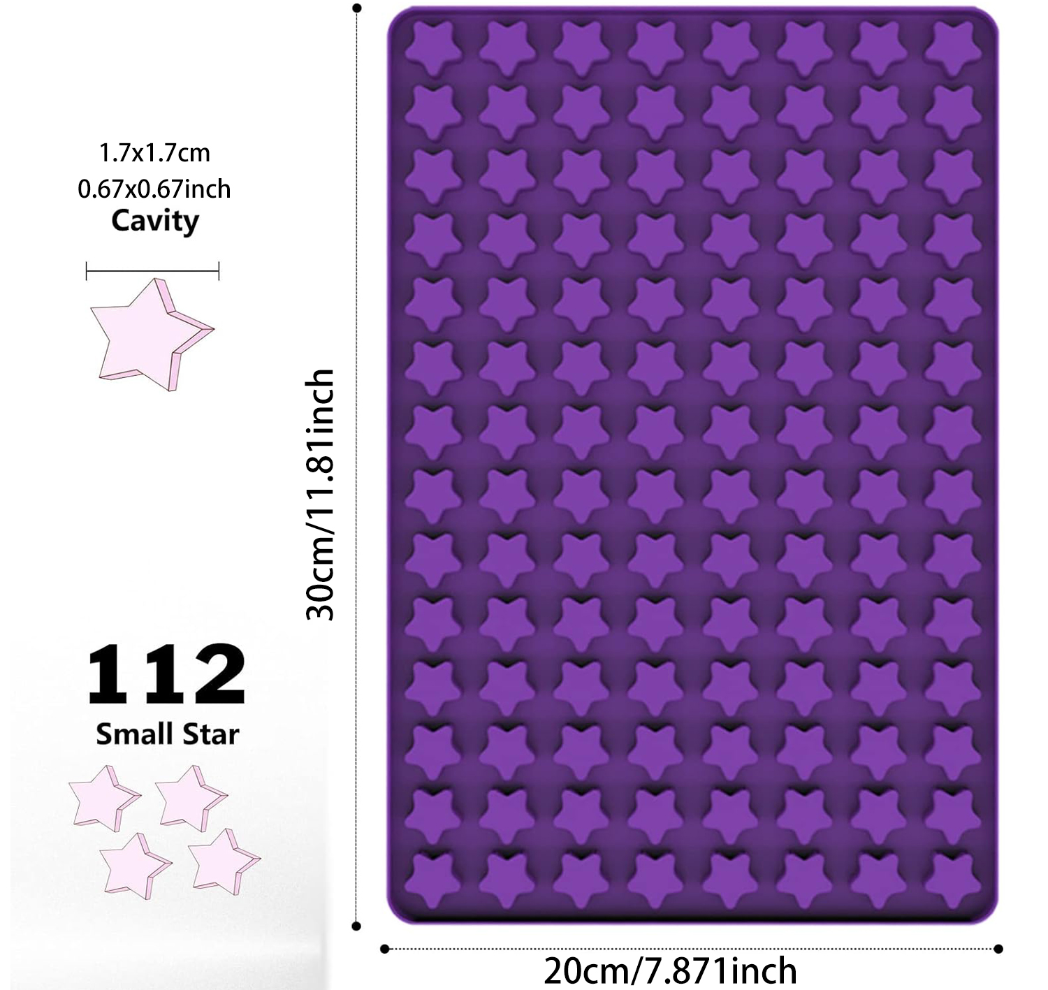 112 Cavity Mini Star Silicone  – Kitchen Baking Molds recenzja i cena