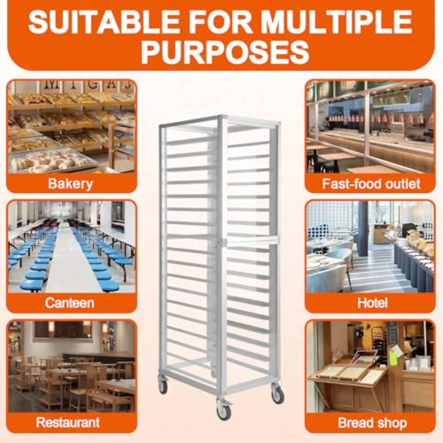 Commercial bakery rack for bun – Kitchen Baking Trolley recenzja i cena
