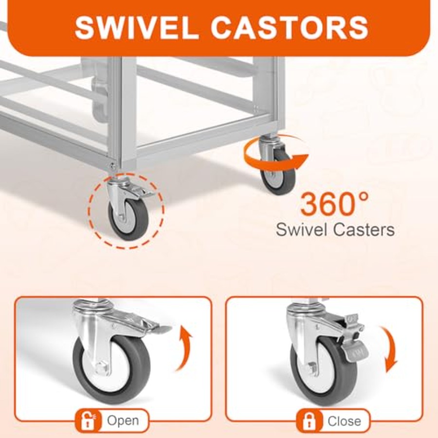 Commercial bakery rack for bun – Kitchen Baking Trolley recenzja i cena
