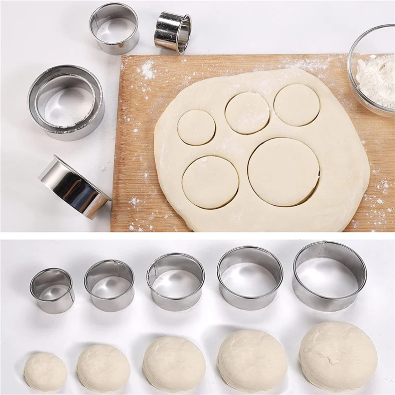 5PCS Round Stainless Steel Bis – Kitchen Appliances For Baking recenzja i cena