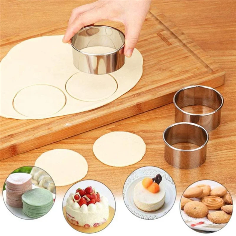 5PCS Round Stainless Steel Bis – Kitchen Appliances For Baking recenzja i cena