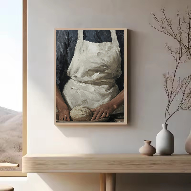 French Kitchen Woman Baking Br – Kitchen Baking Wall Art recenzja i cena