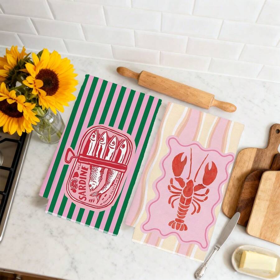 2Pcs, Pink and Green Striped S – Kitchen Baking Must Haves recenzja i cena