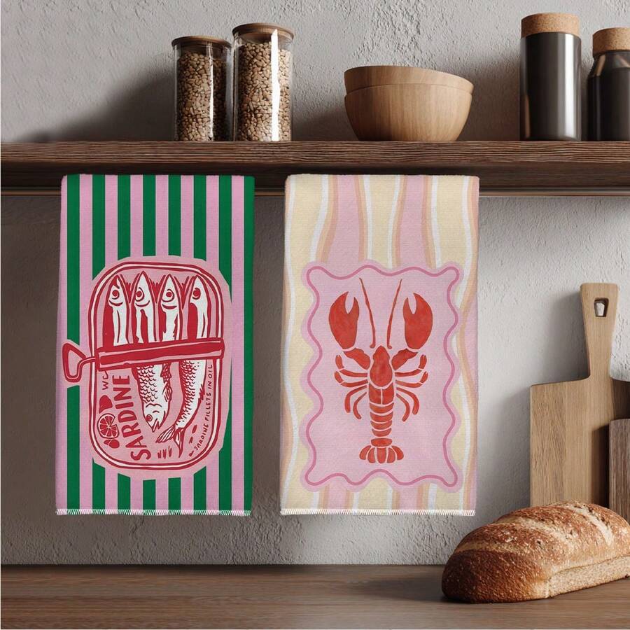 2Pcs, Pink and Green Striped S – Kitchen Baking Must Haves recenzja i cena