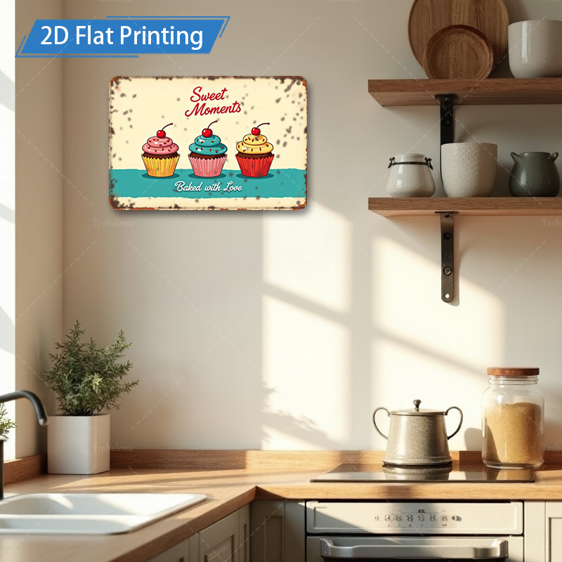 2D Flat Metal Wall Art - 8x12  – Kitchen Baking Wall Art recenzja i cena